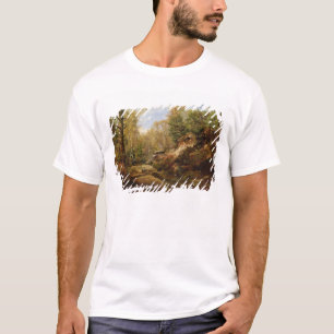 Pijnen en vogelbomen of het bos van t-shirt