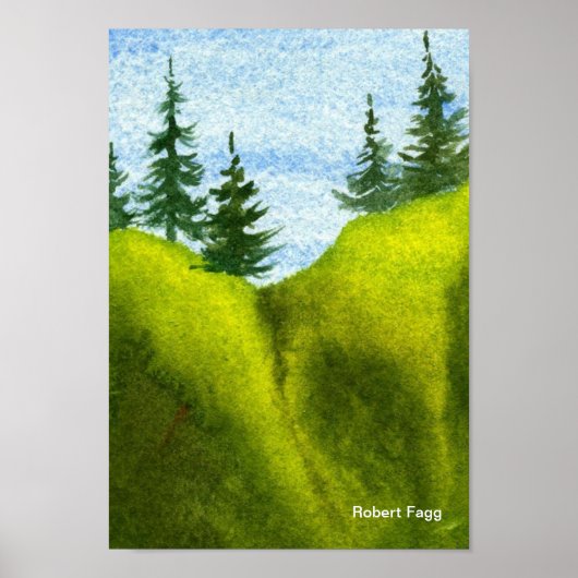 Pijnen op een heuvel #2 Art Print (Voorkant)