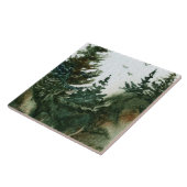 Pijnen op rotsen met vogels in het vliegland tegeltje (Zijkant)