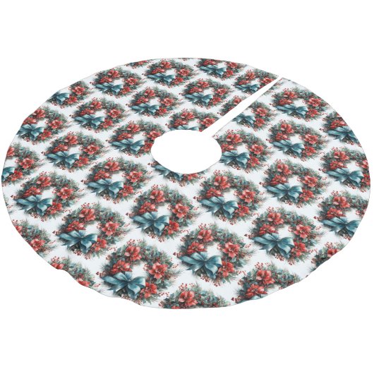 Pijnenkrans met Holly Christmas Pattern Kerstboom Rok (Gekanteld)