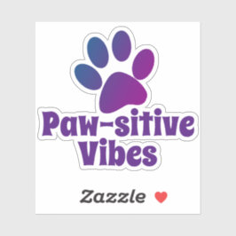 Pijngevoelige Vibes | Dierenpootafdruk Sticker