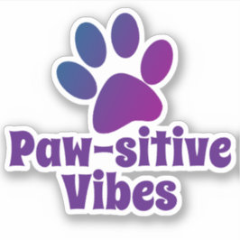 Pijngevoelige Vibes | Dierenpootafdruk Sticker