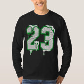 Pijngroen 3s T-shirt te passen nummer 23 Drip 3 Pi (Voorkant)