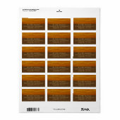 Pijnhout I Faux Wooden Texture Etiket (Full Sheet)