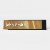 Pijnhout II Faux Wooden Texture Bureau Naambordje (Voorkant)