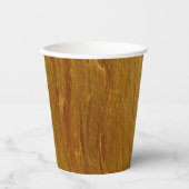 Pijnhout II Faux Wooden Texture Papieren Bekers (Voorkant)