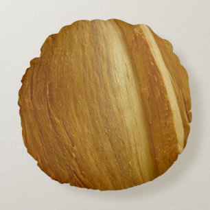 Pijnhout II Faux Wooden Texture Rond Kussen