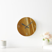 Pijnhout II Faux Wooden Texture Ronde Klok (Huis)