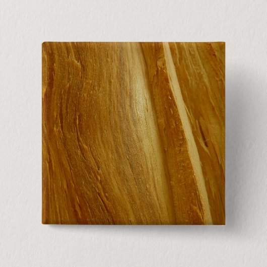 Pijnhout II Faux Wooden Texture Vierkante Button 5,1 Cm (Voorkant)
