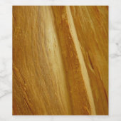 Pijnhout II Faux Wooden Texture Wijn Etiket (Enkel label)