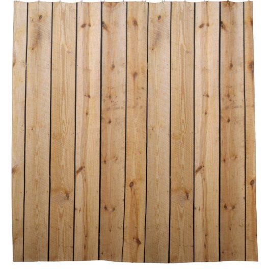 Pijnhouten planken douchegordijn (Voorkant)