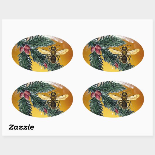 PIJNKANCHES EN HONIJNBEDRIJVEN / RUNDEREN OVALE STICKER (Vel)