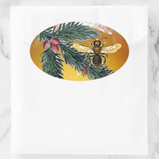 PIJNKANCHES EN HONIJNBEDRIJVEN / RUNDEREN OVALE STICKER (Tas)