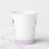 Pijnkegel die paarse winterbruiloft gebruikt papieren bekers (Links)