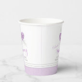 Pijnkegel die paarse winterbruiloft gebruikt papieren bekers (Rechts)