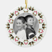 Pijnkegel en bessen — foto-versiering mandala keramisch ornament (Voorkant)