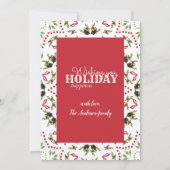 Pijnkegel en bessen Mandala-fotokaart Kaart (Achterkant)