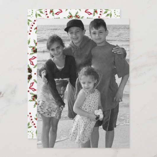 Pijnkegel en bessen Mandala-fotokaart Kaart (Voorkant / Achterkant)