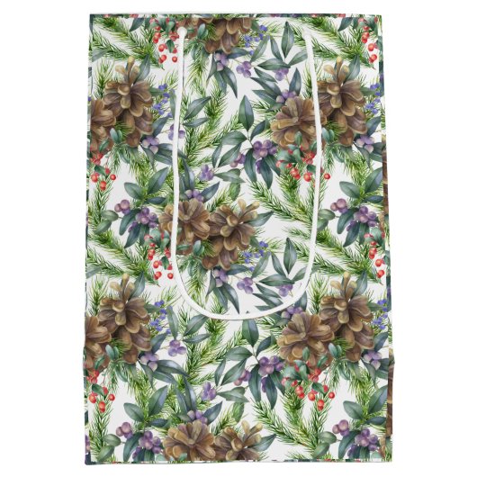 Pijnkegel Merry kerstfloral Medium Cadeauzakje (Achterkant)