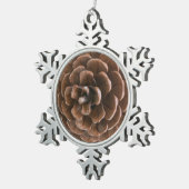 Pijnkegel Tin Sneeuwvlok Ornament (Rechts)