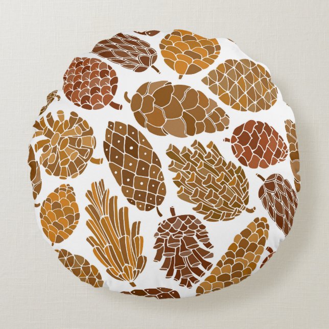 Pijnkegels patroon illustratie. rond kussen (Voorkant)