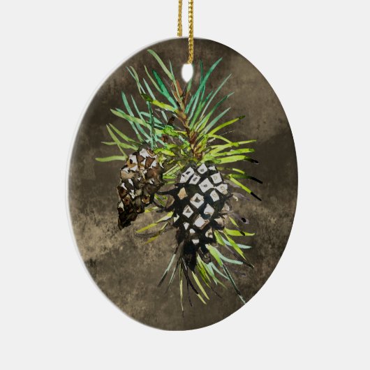 pijnkegeltje keramisch ornament (Rechts)