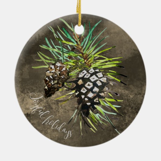 pijnkegeltje keramisch ornament (Achterkant)