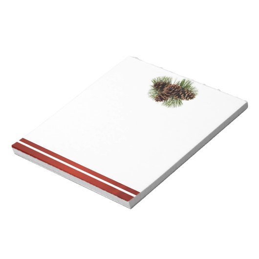 Pijnkeien en rode satin notitieblok (Linkerzijde)