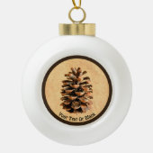 Pijnkloon op oud papier keramische bal ornament (Voorkant)