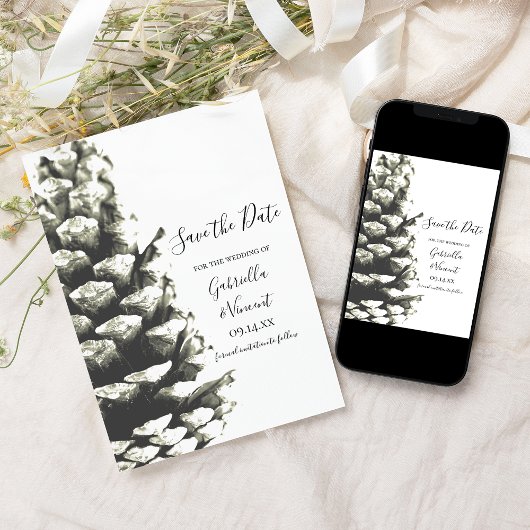 Pijnkloon op witte Bossen Weddenschap Save the Dat Save The Date