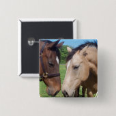 Pijnkop Romance paard Vierkante Button 5,1 Cm (Voorkant /achterkant)