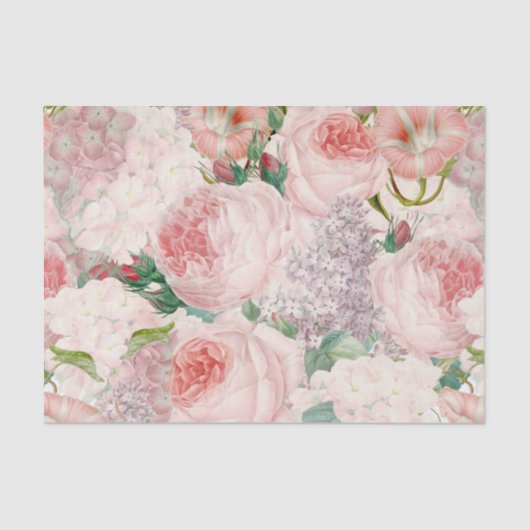 Pijnlentepatroon voor Rozen van het laurierlentepa Tissuepapier (Voorkant)