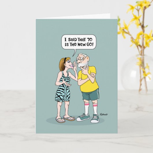 Pijnlijke Funny 70th Birthday Kaart (Gele Bloem)