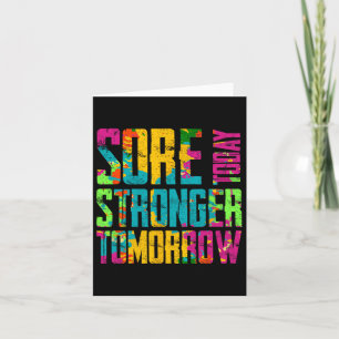 Pijnlijke Vandaag Sterker Morgen Motivatie Workout Kaart