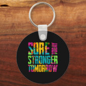 Pijnlijke Vandaag Sterker Morgen Motivatie Workout Sleutelhanger (Voorkant)