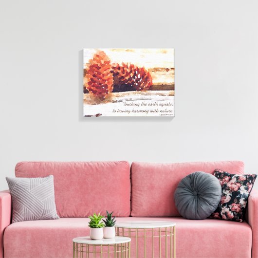 Pijnlijn voor penseelstreken bevat digitale kunst canvas afdruk (Insitu (Woonkamer))