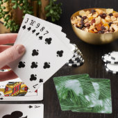 Pijnnaalden in sneeuw- en ijswinter pokerkaarten (Insitu)