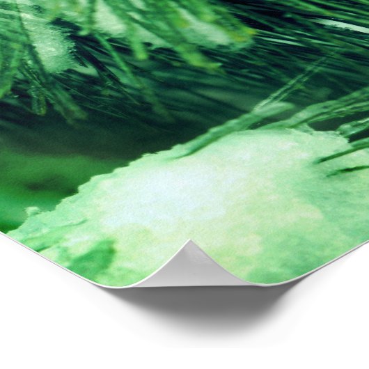 Pijnnaalden in sneeuw- en ijswinter poster (Hoek)