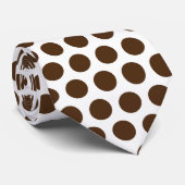 Pijnpatroon van bruine polka stropdas (Opgerold)
