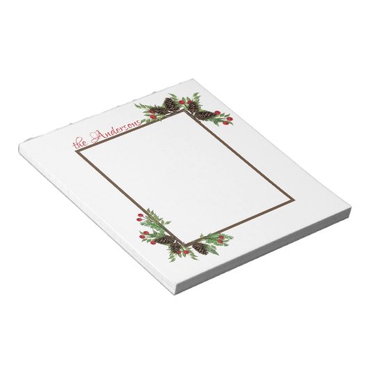 Pijnpitten en aanslagsnoer notitieblok (Schuin)