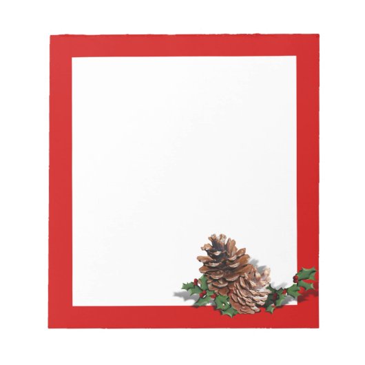 Pijnranden (achtergrondkleur en tekst toevoegen) notitieblok (Voorkant)