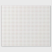 Pijnrode rode witte witte witte polka Pijnpatroon Cadeaupapier (Vlak)