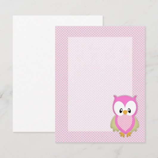 Pijnroze pols roze stipjes roze afbeelding afdrukk kaart (Voorkant / Achterkant)