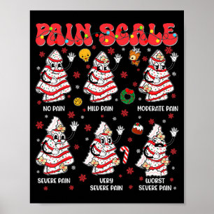 Pijnschaal Grappige Kerstboom Cake Pjs Pyjama X Poster