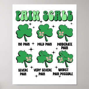 Pijnschaal Verpleegster Dokter St Patricks Dag Clo Poster