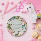 Pijnse Floral Wedding Cake Papieren Bordje (Feest)