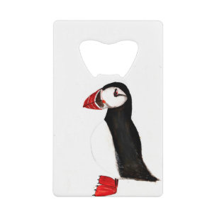Pijnse vogel grappig Funny waterverf Arctic Creditkaart Flessenopener