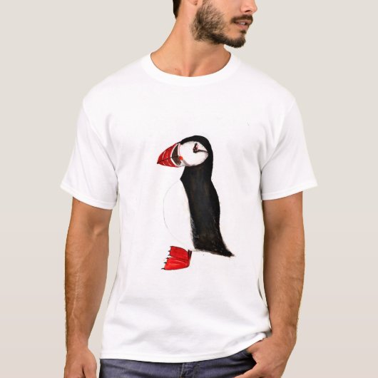 Pijnse vogel grappig Funny waterverf Arctic T-shirt (Voorkant)