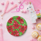 Pijnse waterverf kerstpatronen papieren bordje (Feest)