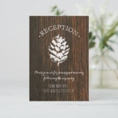 Pijnsteenhout geïnspireerde ontvangst kaart (Staand voorkant)